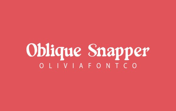 Oblique Snapper: A Handwritten Serif Typeface