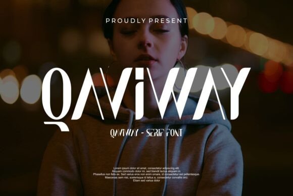 Qaviway: A Futuristic Serif Font for Modern Makers